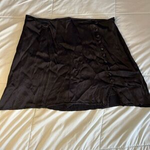 Zara Black Button-Detail Mini Skirt